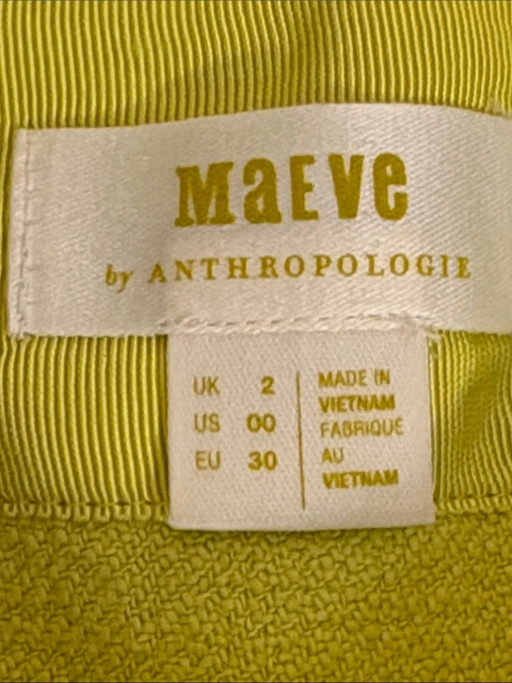 Maeve Lime Green Knit Skirt w/ Matching Belt